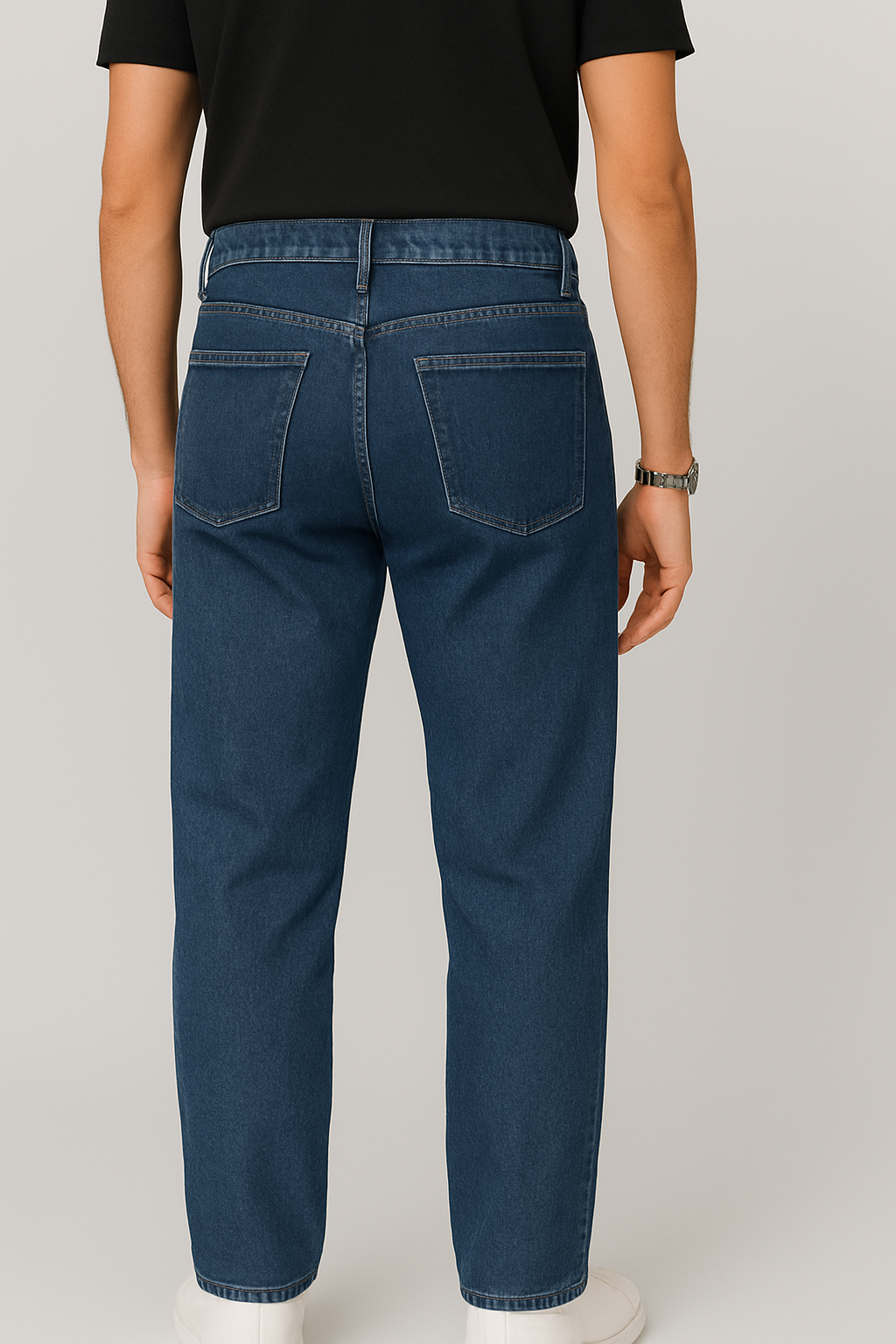 Mens Dark Blue Baggy Fit loose Fit Jeans